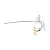 Multi Colored Flowers Wind Spinner with 3 Flowers Green Leaves Eye Catching Large Windmill for