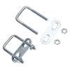 2Sets With Baffle Square Clamp Right Angle U-bolt Squa Bolt Durable Pipe U-clamp