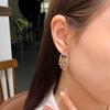 S925 Silver Colorful Crystal Tassel Earrings French Palace Style Drop Earrings