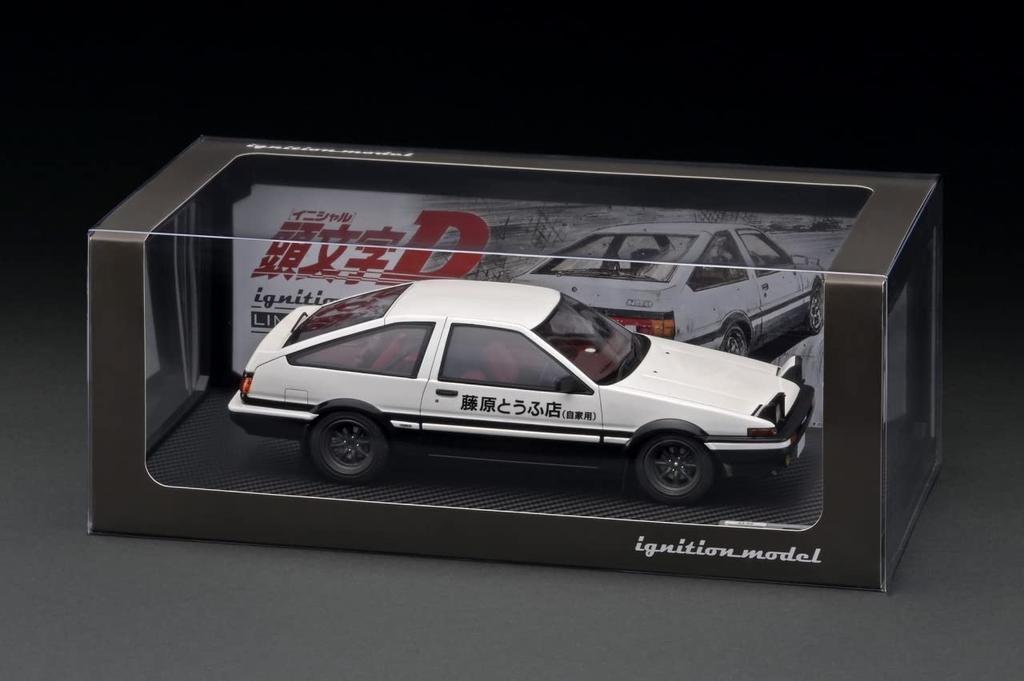 ignition model INITIAL D Toyota Sprinter Trueno 3Dr GT Apex Finished Product IG2871 1/18 (AE86) White/Black