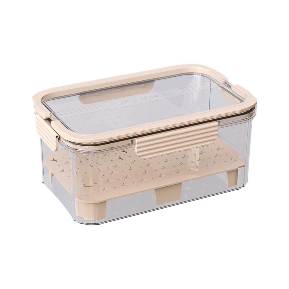 Lettuce Storage Container for Refrigerator Portable Tight Seal Clear Crisper Box Produce Saver Multifunctional Large Capacity