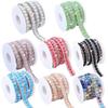 3 Metri Striscia di Cristallo Autoadesiva Lucida Catena di Perle Colorate Striscia di Strass Bling Decorazione per Borsa