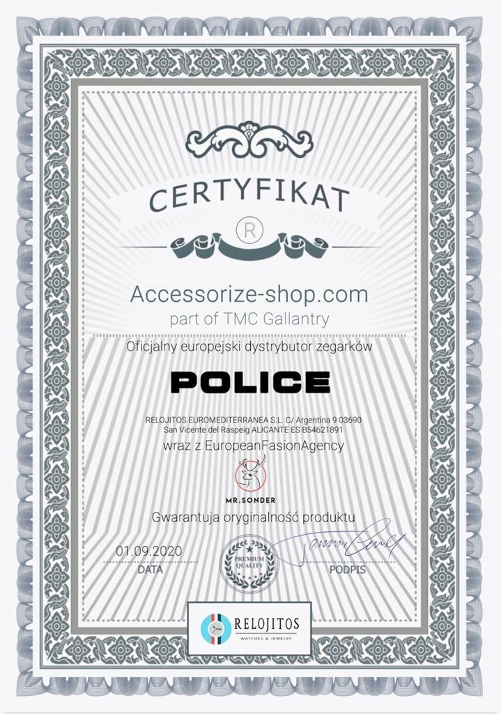 Zegarek POLICE R1451281001. Kwarcowy, Kolor niebieski. Mężczyzna.