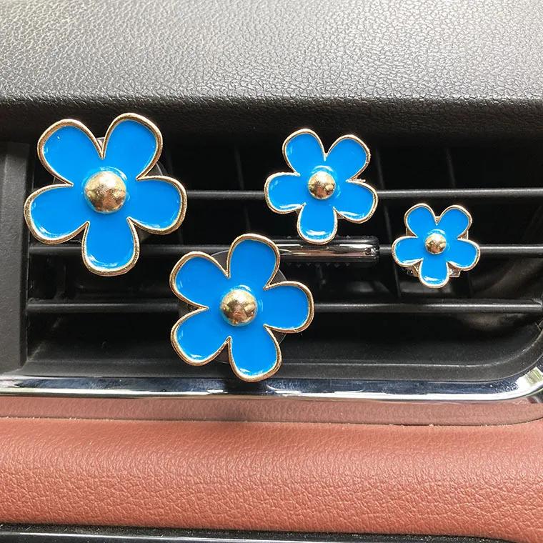 Car Outlet Vent Perfume Clips Cute Flower Air Freshener Diffuser Conditioning Aromatherapy Perfume Clip Car Interior Decoration