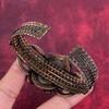 Pyrite gemstone cuff bracelet copper wire wrapped adjustable bangle handmade bangle designer cuff bracelet copper wire jewelry gifts for her