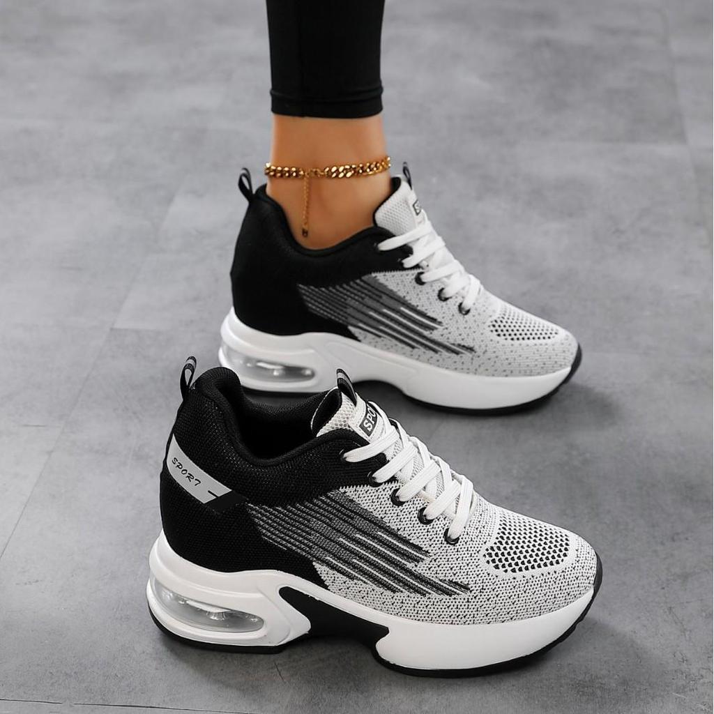 Women's Lightweight Breathable Running Shoes - Air Cushion & Shock Absorption, Soft Sole, Casual Spring/Autumn Style