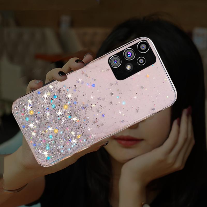 

Градієнтний блискучий чохол з блискітками для Samsung Galaxy A53 A23 A04S S21 S22 Ultra Huawei Honor 50 Xiaomi Redmi Note 11 10C iPhone 14 13 12 Soft Cover Samsung Galaxy A53 5G чистий