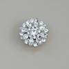 Rhinestone Button Cover Removable Clip-on Button Cover Decorative Flower Button Cover for Shirt Blazer Coat Wedding Accessories