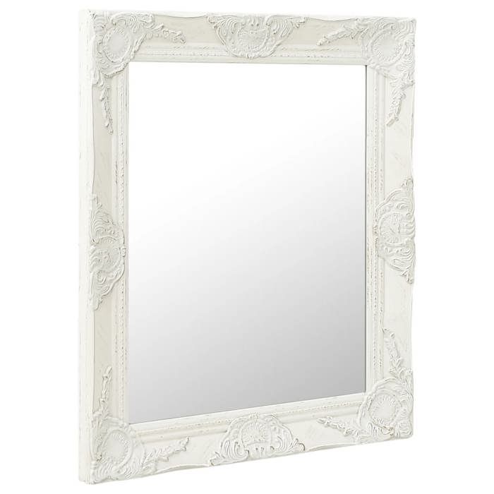 VidaXL Wall Mirror Baroque Style 50x60 Cm White 320316