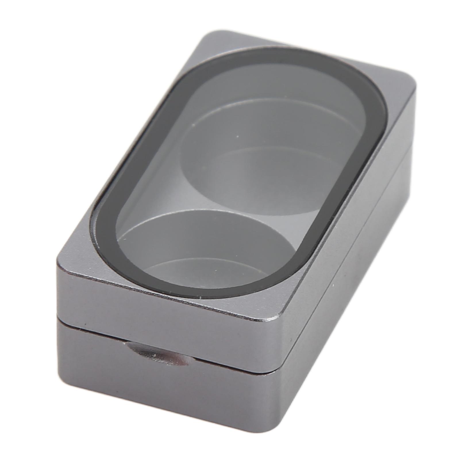 

Cue Tip Storage Box Aluminium Alloy Magnetic Suction Cue Tip Container for Billiards Players 2 Holes