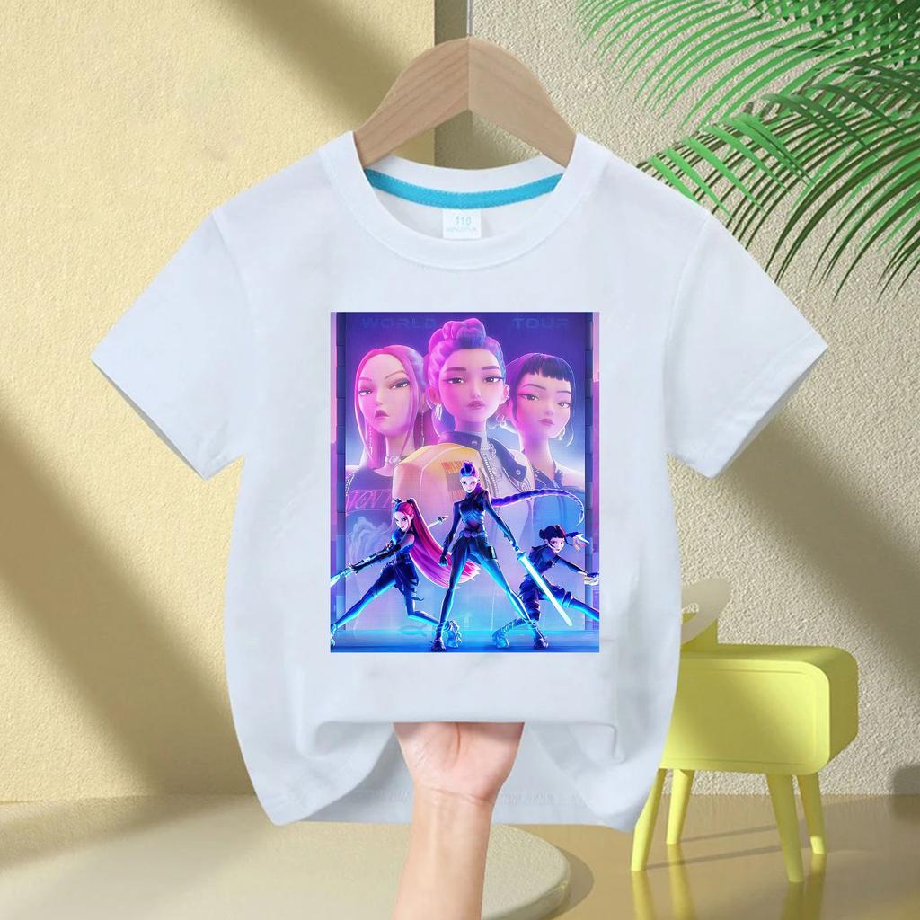 Kids Unisex T-Shirts Witch Hunt Printed Round Neck Children's Short Sleeved T-shirt