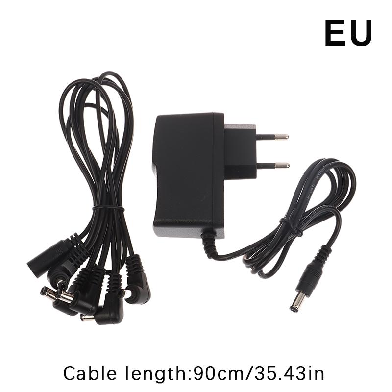 

Адаптер живлення для гітарних педалей, 1 на 5 DC 9V 1A, з вилкою US/UK/EU, AC 100-240V, для музичних інструментів, гітарних аксесуарів, для педалей ефектів EU PLUG