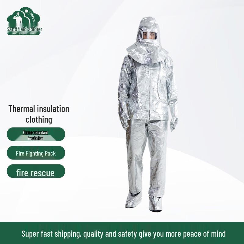 500-Degree Heat Resistant Fireproof Radiation Protection Suit 5-Piece Set