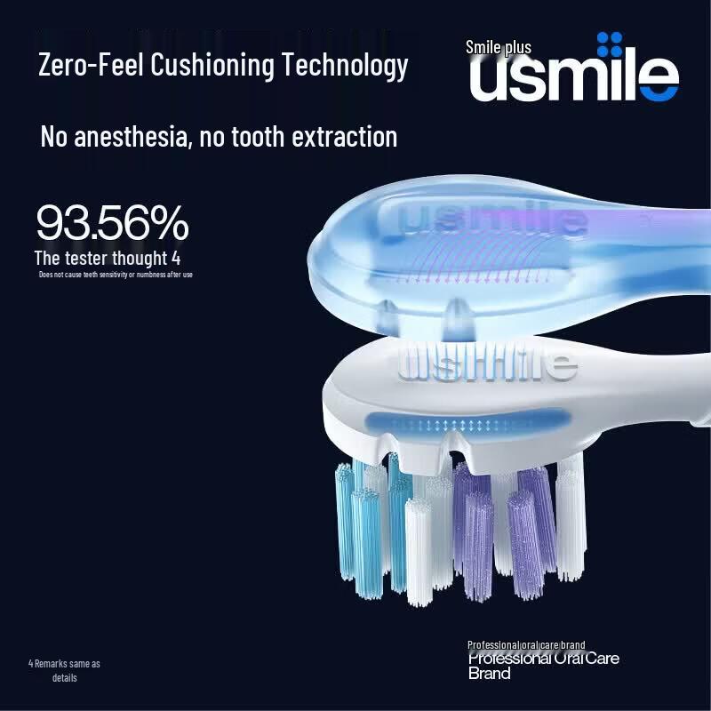 usmile Shock-Absorbing Electric Toothbrush Replacement Heads CN Plug (adapter Included)
