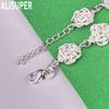 925 Sterling Silver Exquisite 3D Relief Rose Bracelet - Charming Gift Jewelry