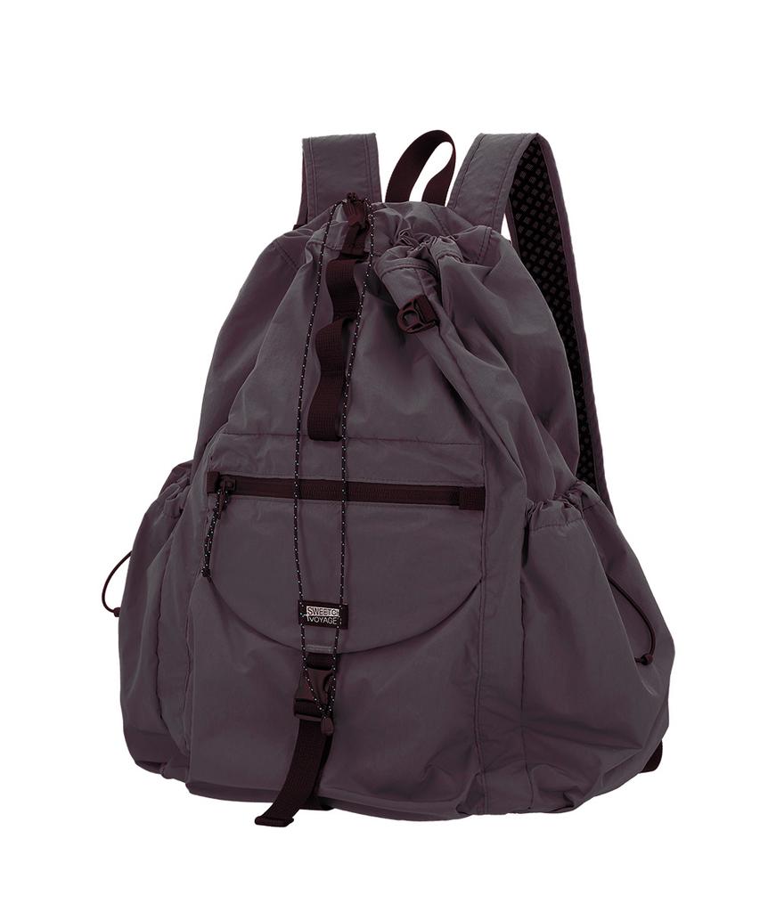 Sweetch Voyager Drawstring Backpack 002 M Grape Gray