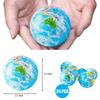 2.5 Inch Spherical Squeeze Ball Soft Elastic Earth Ball Mini Foam Globe Stress Relief Toy for Kids Birthday Party Favors