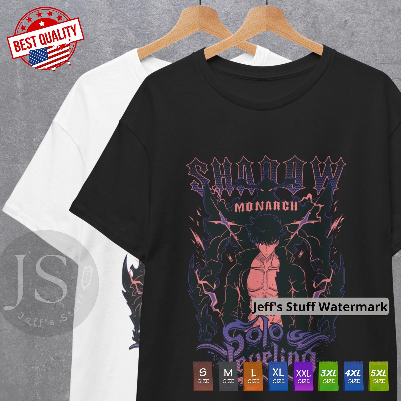 

Solo Leveling T Shirt Sung Jinwoo Anime Clothing Cosplay Manga Japanese Tee Gift XL