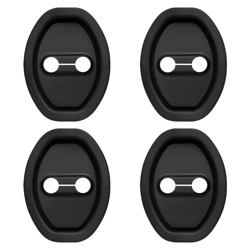 4Pcs Silicone Anti-collision Car Door Lock Protection Cover For Toyota Yaris Corolla Avensis Aygo Vitz Vios Yaris Mark-X Mirai