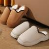 Fashion Winter Plush Platform Slippers Women Men Large Size Home Fashion Elegant Casual House Footwear