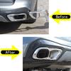 Stainless steel Car Pipe Throat Exhaust Outputs Tail Frame Trim Cover For BMW X5 G05 X6 G06 X7 G07 2019-2026 (M60) Accessories