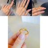 Unique Twisted Copper Gold Plated Adjustable Ring For Women Modern Style