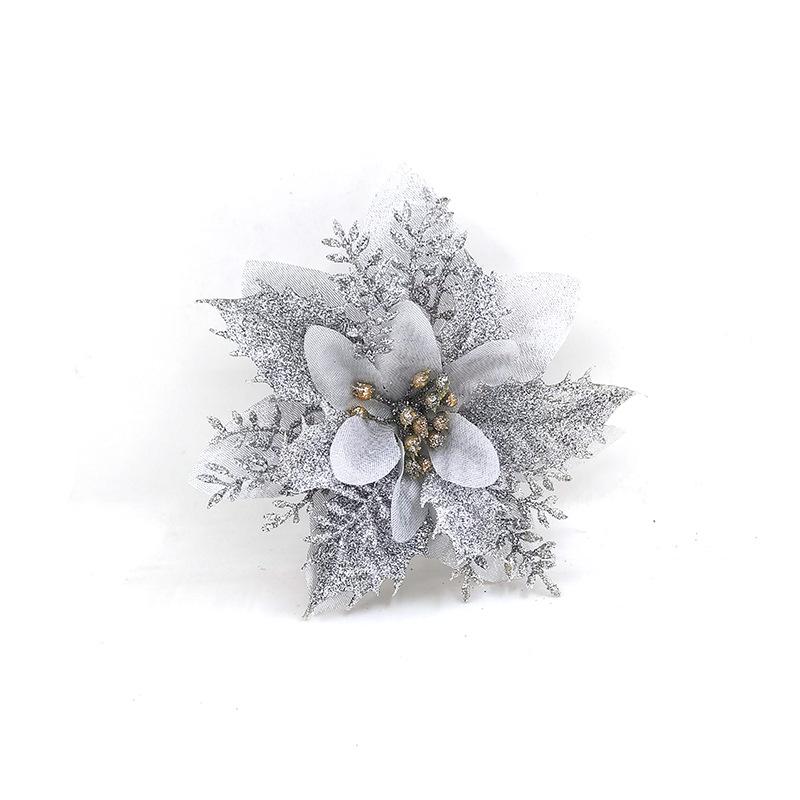 

Золотий блискучий квітковий гірлянда - Декоративні квіти для різдвяної ялинки Набір для DIY