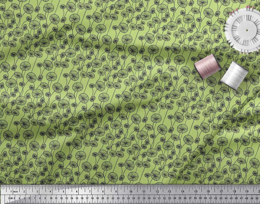 Soimoi Japan Crepe Satin Fabric Artistic Floral Decor Fabric Printed Metre 42 Inch