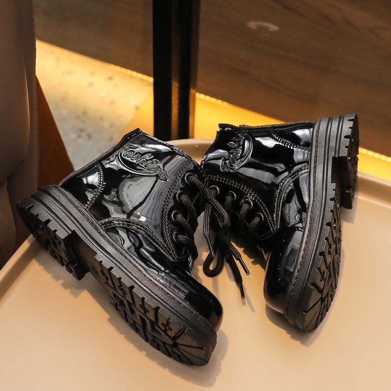 Cizme Martin pentru copii Cizme noi pentru fete Cizme scurte de toamnă și iarnă Cizme stil britanic Cizme simple pentru băieți