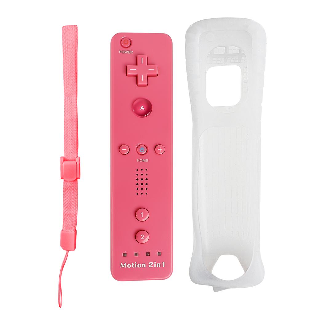 2in1 For Nintendo Wii Controller Set W/ Motion Plus Wireless Joystick Gamepad Remote Control W/ Silicone Case Video Game Console 1