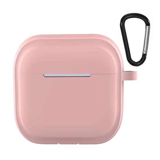 

Защитный чехол для Airpods 4 -2024 Мягкий силиконовый чехол для наушников с зажимом для переноски for Airpods 4 розовый
