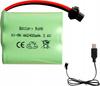 Batteri 3.6V 2400mAh Ni-Mh Aa | Opladning Via Usb | Stik Sm 2P
