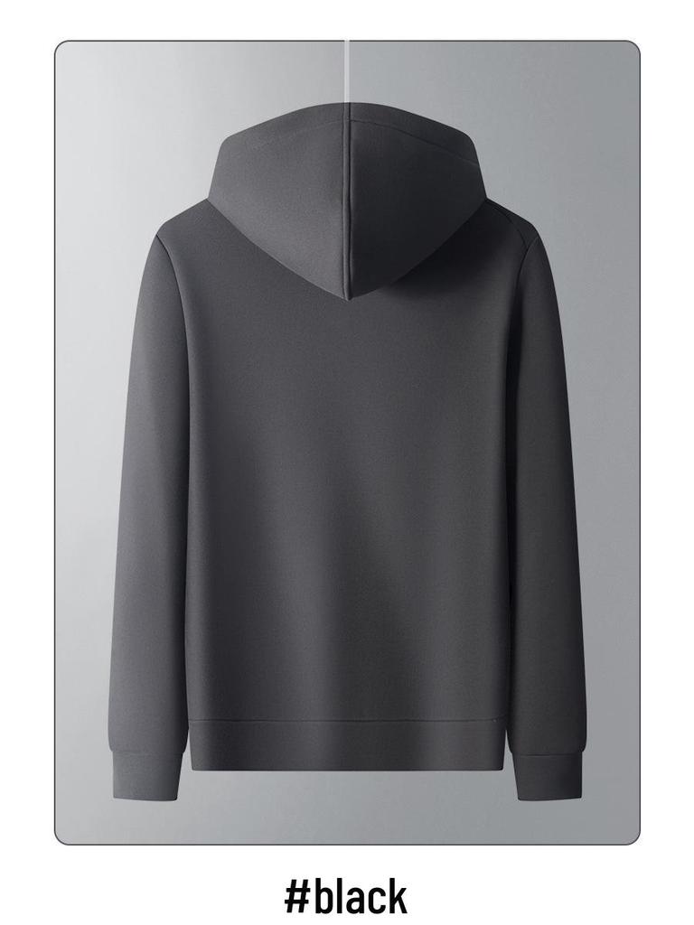 Men's Heavyweight Fleece Jacket: Casual Hooded Lamb's Wool Warm Cardigan Coat for Autumn and Winter.