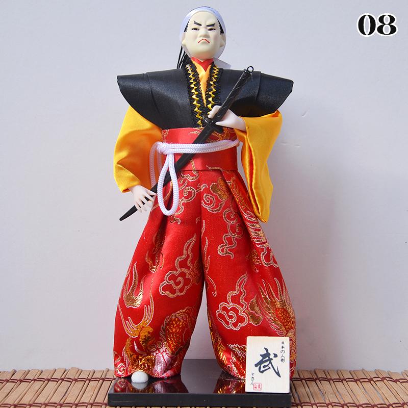 Japanese Samurai Ninja Figurines Dolls With Kimono Traditional Ninja Ornaments Home Decor Collection Arts Craft Gifts