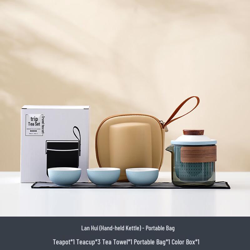 Portable Ceramic Kung Fu Travel Tea Set