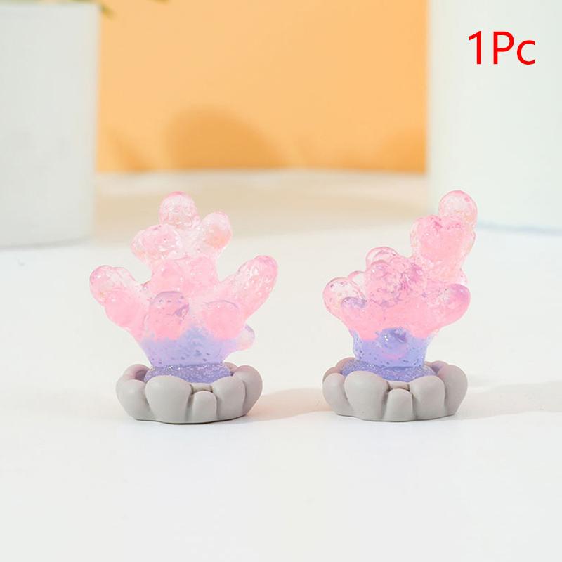 

Горшечные растения в форме фосфоресцирующей морской смолы для аквариума, ландшафтные рыбки, водные украшения, аксессуары для украшения аквариума A9