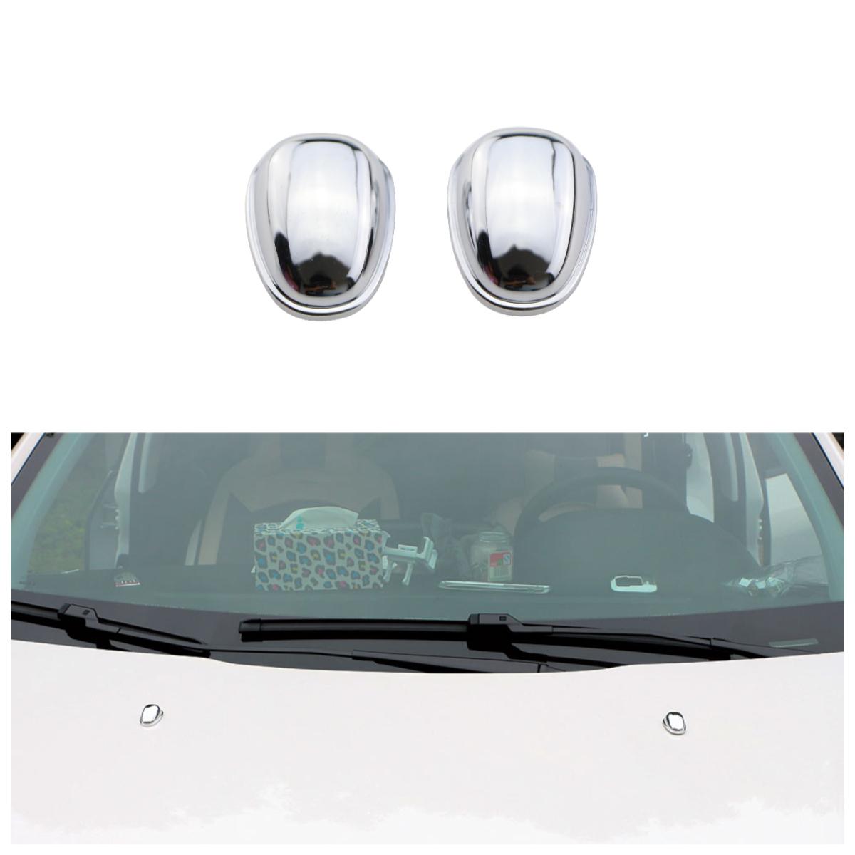 

Крышка стеклоочистителя для Peugeot 2008 2014 - 2017, накладки на форсунки омывателя, наклейка, АБС-хром, 2 шт. silver