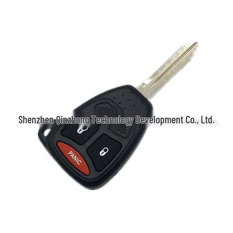 Chrysler Car Key Shell: Large Button, Straight Key
