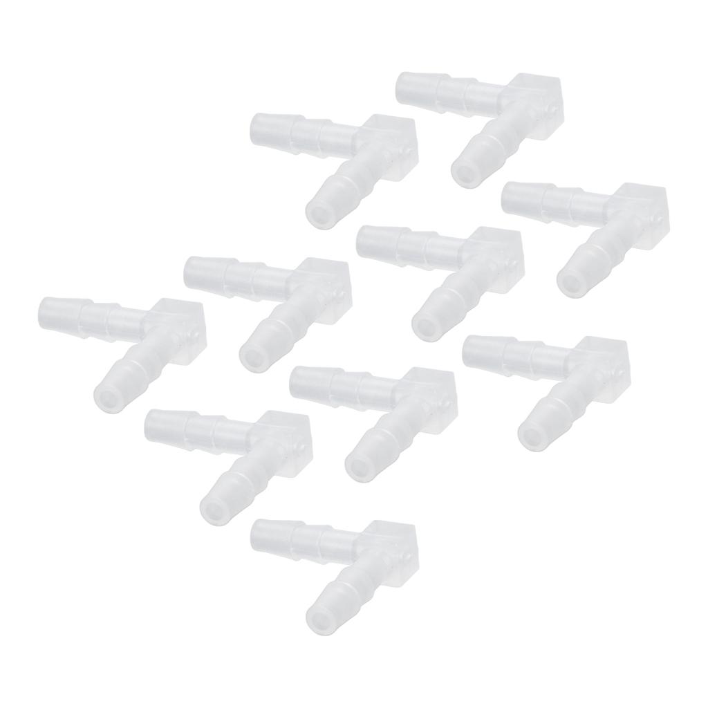 10Pcs Elbow Hose Barb Plastic Fitting 90 Degree Equal Barbed Joint Adapter L Shape for Aquarium