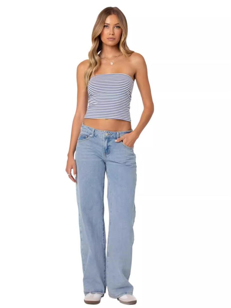 Russian Fashion: Women's High Waist Extra Long Wide Leg Jeans 2025