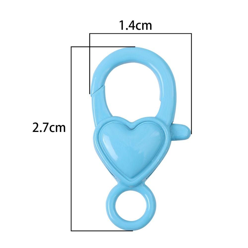 2 Pcs/bag Colourful Handmade DIY Keychain Zinc Zinc Alloy Spring Buckle 27MM Bag Pendant Accessories  Women