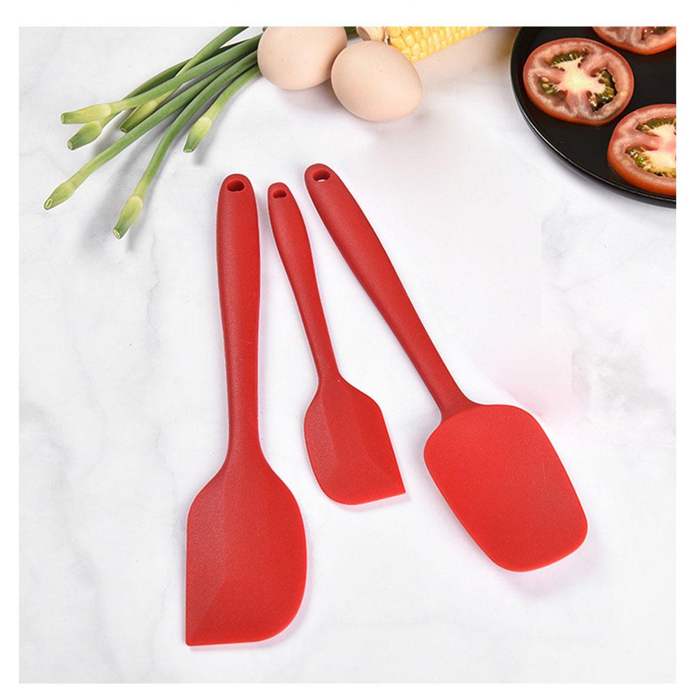 3 Pcs Food Grade Silicone Spatulas Set Heat Resistant Non Stick Spatula Kitchen Utensils for Cooking Baking