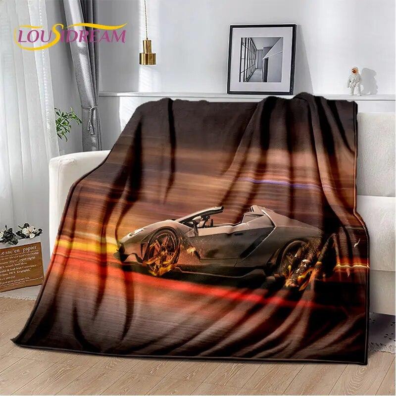 Sports Car Concept Car Soft Plush Blanket,Flannel Blanket Throw Blanket for Living Room Bedroom Bed Sofa Picnic Cover Bettdecke