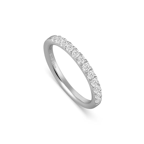 

[JEWELRY TAKEDA] Half Eternity Ring with 12 Lab-Grown Diamonds, Approximately 0.3 Carat Total, Same Chemical Composition and Sparkle as Natural Diamon