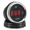 ZMFJH Universal 2"52mm Voltage 9-35V Red LED Light Digital Voltmeter with Flashing Warning VOLT Gauge for Car Boat Yacht 12V24V