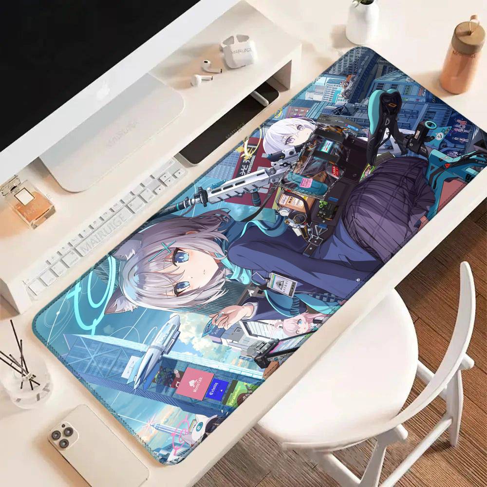 Blue Archive Mouse Pad Rubber Thicken Overlock Gaming Table Mat Office Computer Keyboard Pad PC Mousepad