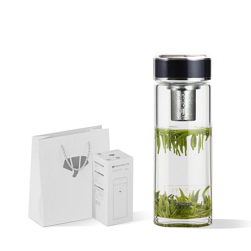 Wanxiang TU36 Titanium Silver Antibacterial Single-Layer Glass Tea Cup