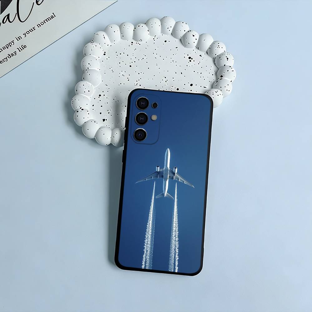

Aircraft & Sky Black Soft Silicone Phone Case for Samsung S25, S24, S21, S22, S23, S30, Ultra, S20, Plus, FE, Lite Samsung S30plus5G