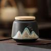Exquisite Glazed Ceramic Tea Storage Jar: Moisture-Proof Pottery for Green, White, and Pu-erh Teas