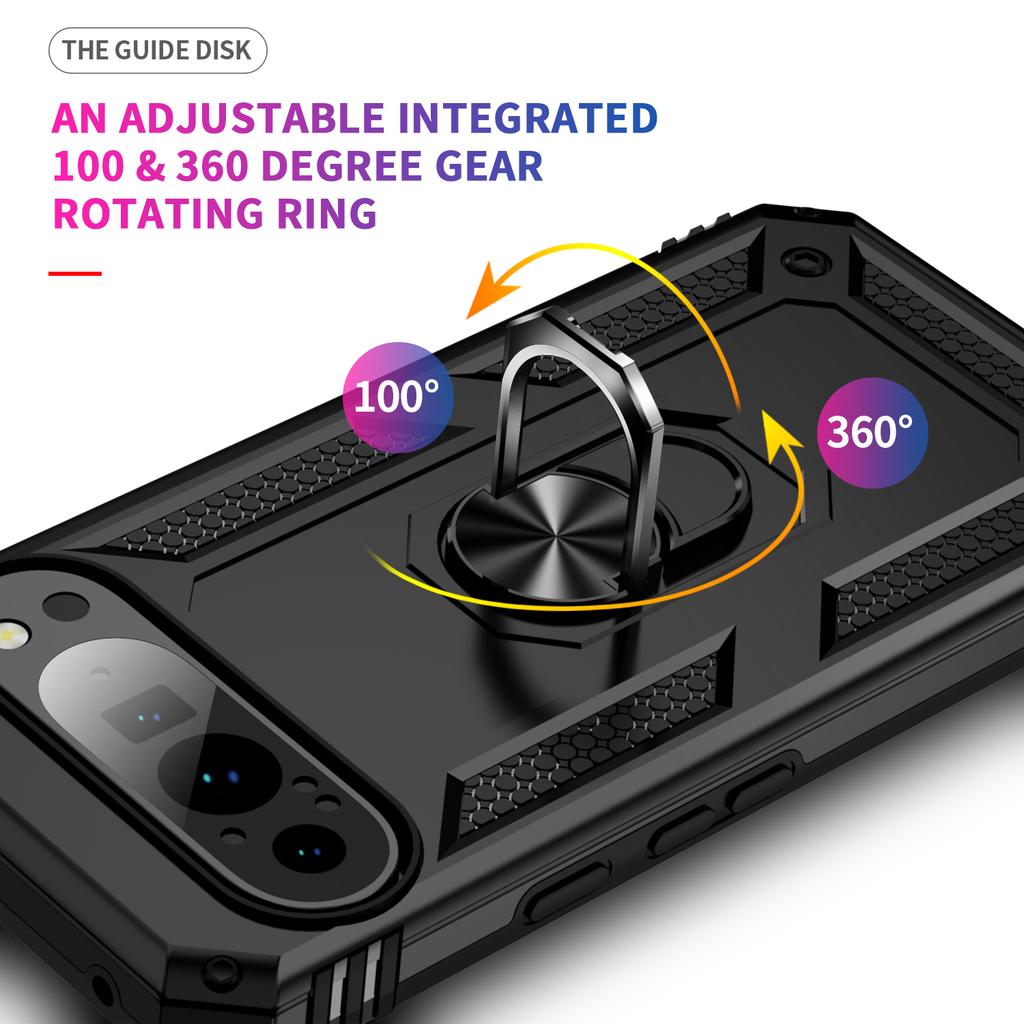 For Google Pixel 9 Pro XL Case Shockproof Kickstand PC+TPU Phone Cover